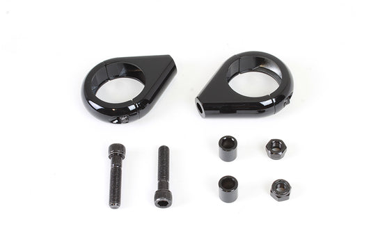 HARLEY Black Turn Signal Clamp Kit for 39mm Forks Fits 0-  Custom, application for 39mm forks
