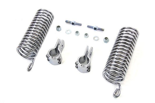 HARLEY Chrome 7 inch Seat Spring Kit fits 1936-1952 EL,  1941-1957 FL,