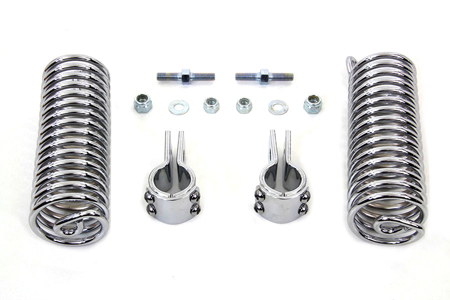 HARLEY Chrome 7 inch Seat Spring Kit fits 1936-1952 EL,  1941-1957 FL,