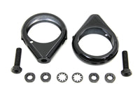 HARLEY Schwarzer Blinker-Klemmsatz 49mm Gabeln Passend für 0- Zoll Custom, Anwendung für 49mm Gabeln