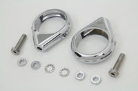 HARLEY Chrom Blinker Klemmensatz 49mm Gabeln Passt 0- Custom, Anwendung für 49mm Gabeln