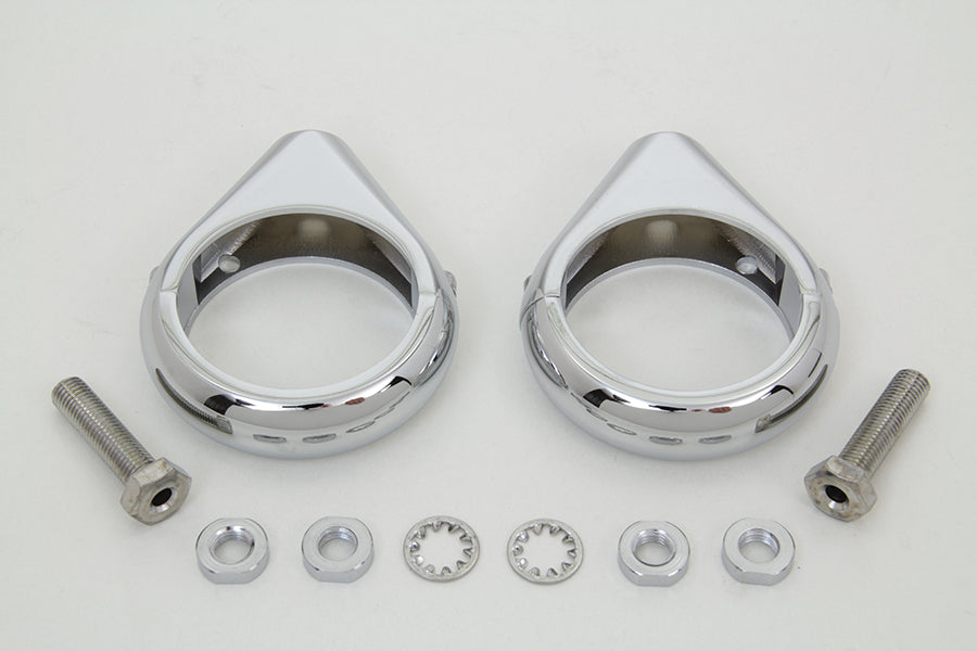 HARLEY Chrom Blinker Klemmensatz 49mm Gabeln Passt 0- Custom, Anwendung für 49mm Gabeln