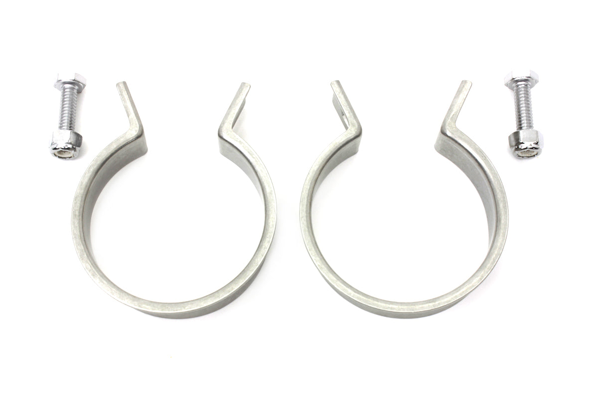 HARLEY Edelstahlauspuffschellen-Set Passend für 1948-1952 FL, 1948-1952 EL,