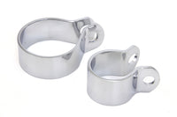 HARLEY Vordere Auspuff-Chromschellen-Set Passend für 1936-1940 EL, 1941-1969 FL,