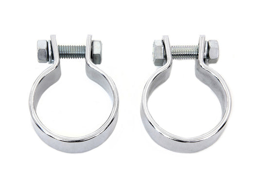 HARLEY Chrome 1-5/8 inch Muffler Body and End Clamp Set Fits 0-  Custom, application