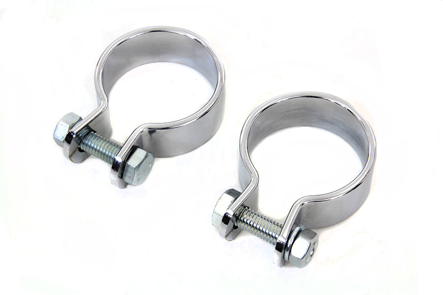 HARLEY Chrom 1-5/8 Zoll Schalldämpferkörper und Endklemmen-Set passend für 0- Custom, Anwendung