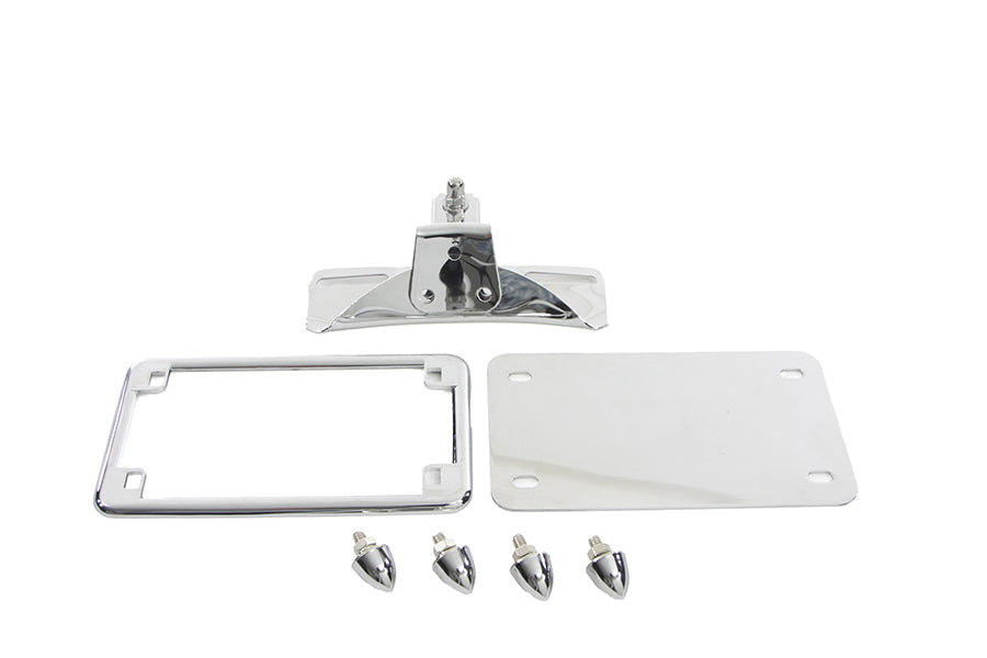 HARLEY Kennzeichenrahmen Halterungskit Chrom Passend für 1973-1984 FX, 1982-1994 FXR, 1982-1994 FXR,