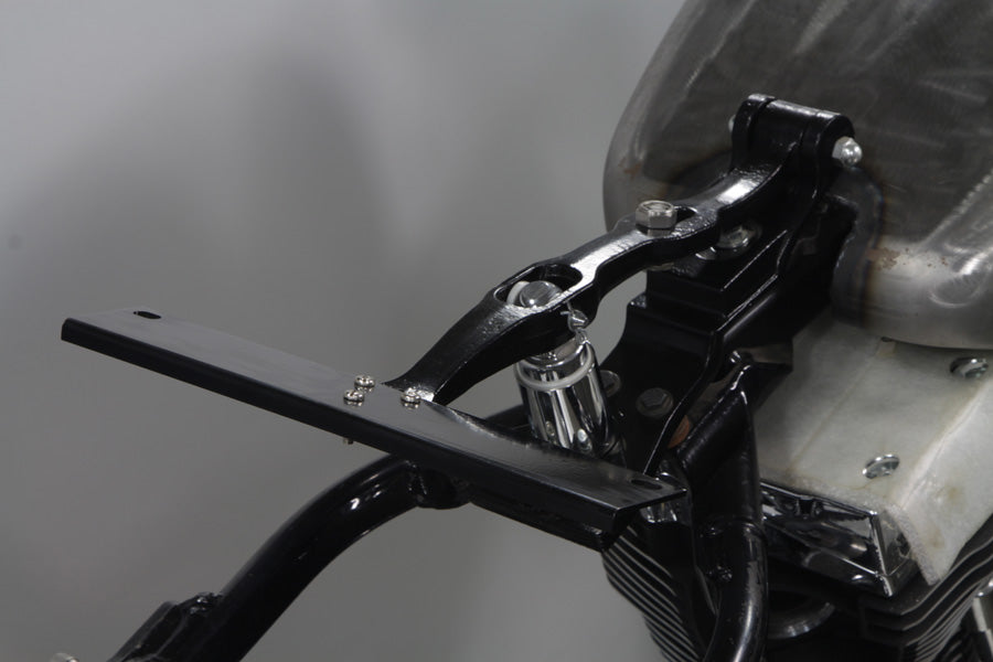 HARLEY Schwarzer Sitz T und Chrom-Kolben-Kit passend für 2000-2017 FXST, 2000-2017 FLST,