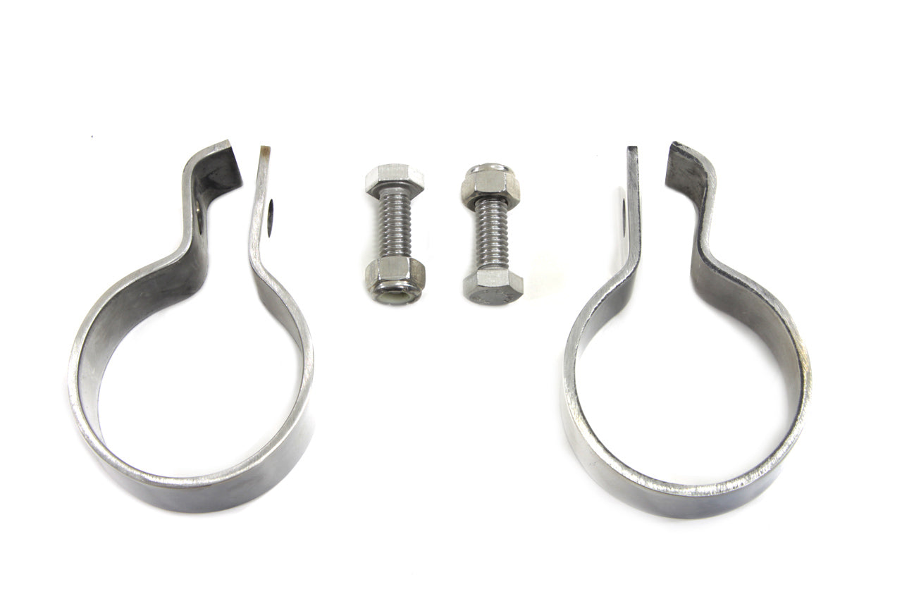 HARLEY 1-7/8 inch Muffler End Clamp Set Stainless Steel fits 0-  Custom, application