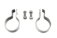 HARLEY 1-7/8 inch Muffler End Clamp Set Stainless Steel fits 0-  Custom, application