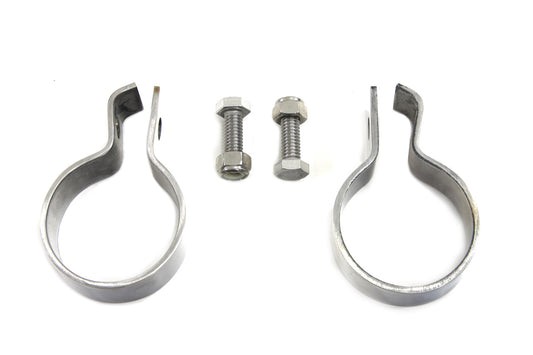 HARLEY 1-7/8 inch Muffler End Clamp Set Stainless Steel fits 0-  Custom, application