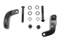 HARLEY Schwarzes glattes Spiegelversetzungs-Kit Passend für 2006-2017 FXD, 2008-UP FXST, 2008-UP FLST,