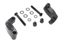 HARLEY Schwarzes glattes Spiegelversetzungs-Kit Passend für 2006-2017 FXD, 2008-UP FXST, 2008-UP FLST,