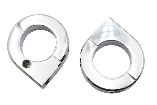 HARLEY Chrome 1-1/4 inch Universal Mount Clamp Set Fits 0-  Custom, application