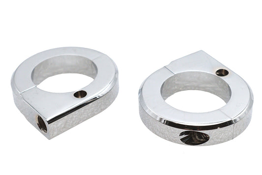 HARLEY Chrome Universal Mount Clamp Set 1-3/8 inch Fits 0-  Custom, application