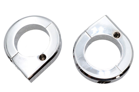 HARLEY Chrome Universal Mount Clamp Set 1-3/8 inch Fits 0-  Custom, application