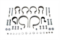 HARLEY Doppelauspuffschellen-Kit passend für FL-Modelle von 1958-1965,