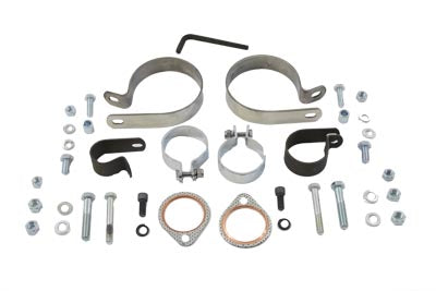 HARLEY Doppelauspuffschellen-Kit passend für 1966-1969 FL,