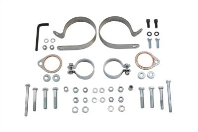 HARLEY Doppelauspuffschellen-Kit Passend für 1970–1984 FL,