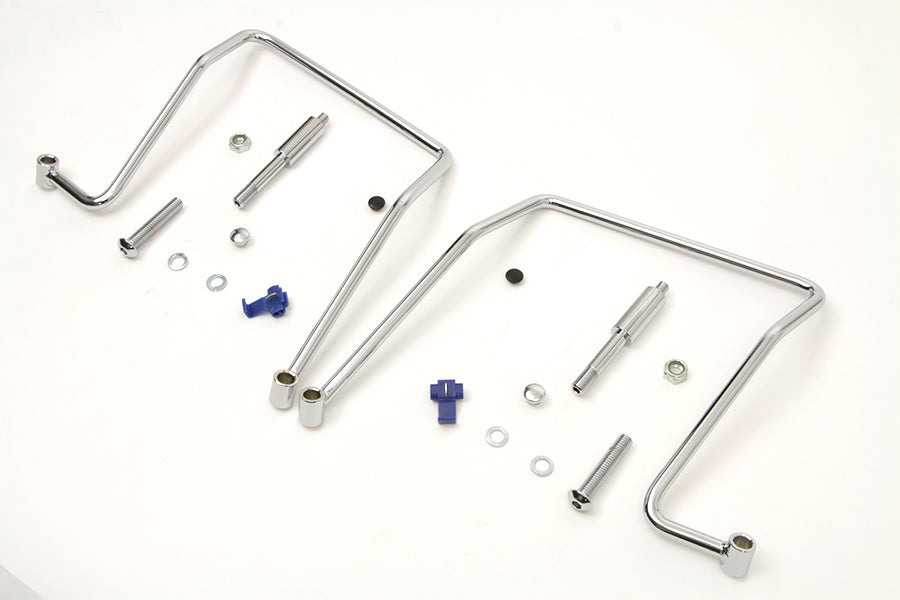 HARLEY Chrome Satteltaschen-Halterungs-Kit Passt für 1991-2007 FXD, 1991-2017 FXDWG, ausgenommen Modell 1993-1995