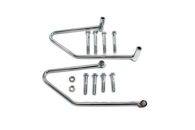 HARLEY Saddlebag Support Set Chrome fits 2006-2010 FXST, Excluding FXSTD & FXSTC 2007-2011 FLSTF, Excluding FXSTD & FXSTC