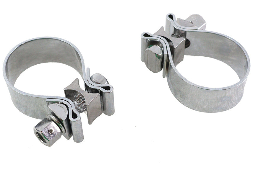 HARLEY Chrom 1-7/8 Zoll Schalldämpfer-Endschellen-Set Passend für 0-  Custom, Anwendung für XL-Modelle