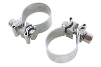HARLEY Chrom 1-7/8 Zoll Schalldämpfer-Endschellen-Set Passend für 0-  Custom, Anwendung für XL-Modelle