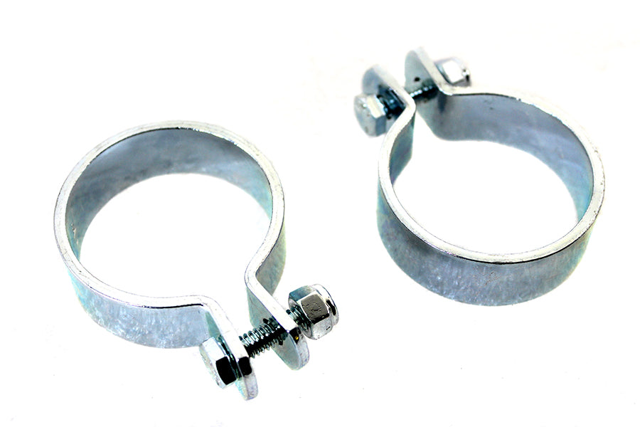 HARLEY Zinc 1-7/8 inch Muffler Clamp Set fits 2004-UP XL,  1995-UP FX,