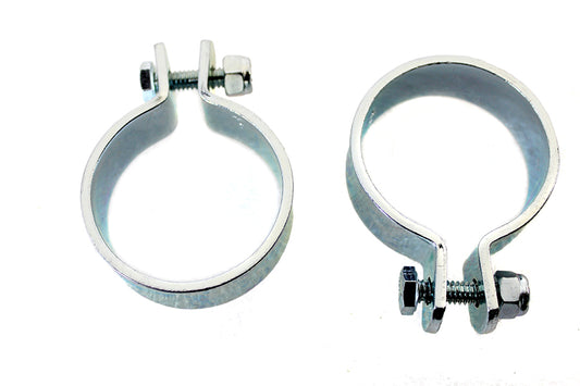 HARLEY Zinc 1-7/8 inch Muffler Clamp Set fits 2004-UP XL,  1995-UP FX,