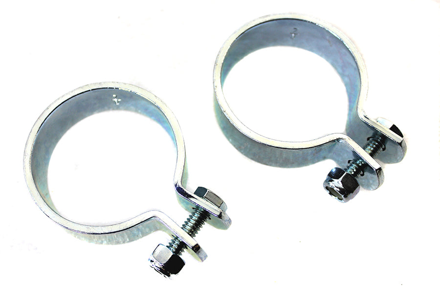 HARLEY Zinc 1-7/8 inch Muffler Clamp Set fits 2004-UP XL,  1995-UP FX,