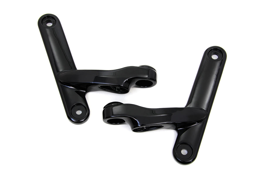 HARLEY Schwarzes Spotlampen-Halterungsset Passend für 1997-2013 FLT, 1997-2013 FLHT,