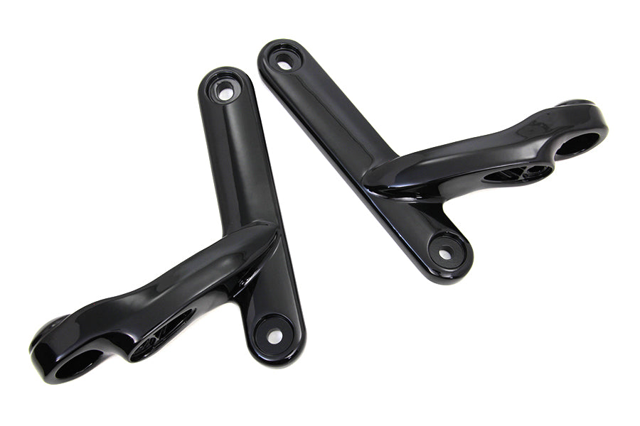 HARLEY Schwarzes Spotlampen-Halterungsset Passend für 1997-2013 FLT, 1997-2013 FLHT,