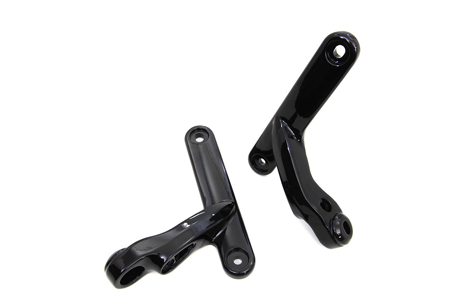 HARLEY Schwarzes Spotlampen-Halterungsset Passend für 1997-2013 FLT, 1997-2013 FLHT,