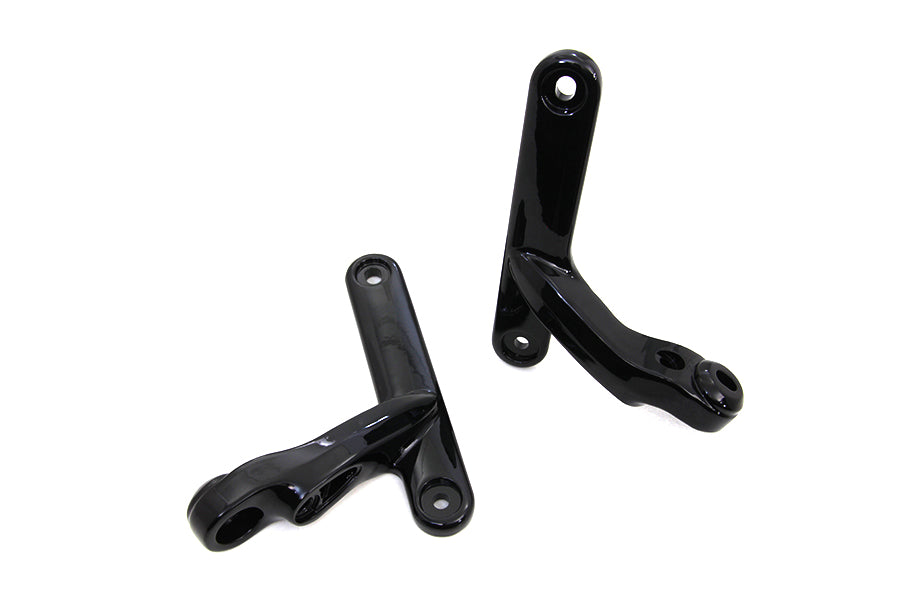 HARLEY Schwarzes Spotlampen-Halterungsset Passend für 1997-2013 FLT, 1997-2013 FLHT,