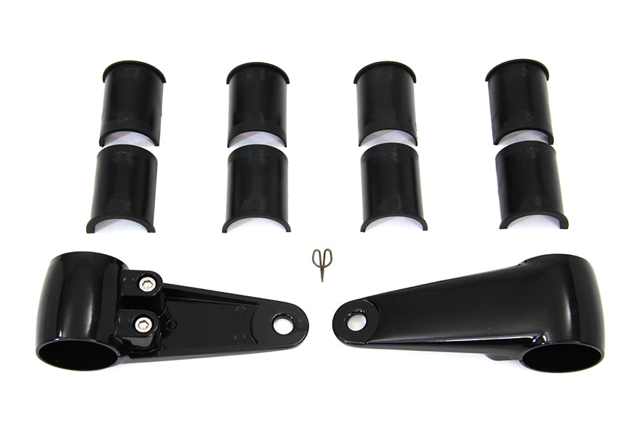 HARLEY Side Mount Headlamp Bracket Kit Black fits 0-  Custom,