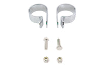 HARLEY Chrom 1-7/8 Zoll Auspuffschellen-Set Passend für 0- Kundenspezifische Anwendung