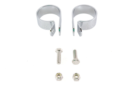 HARLEY Chrome 1-7/8 inch Exhaust Clamp Set Fits 0-  Custom, application