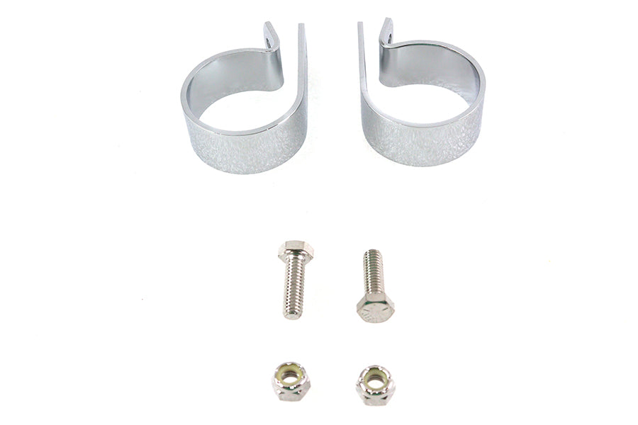 HARLEY Chrom 1-7/8 Zoll Auspuffschellen-Set Passend für 0- Kundenspezifische Anwendung