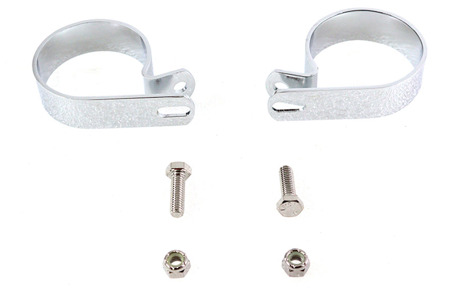 HARLEY Chrom 2-1/2 Zoll Auspuffschellen-Set Passend für 0- Custom, Anwendung