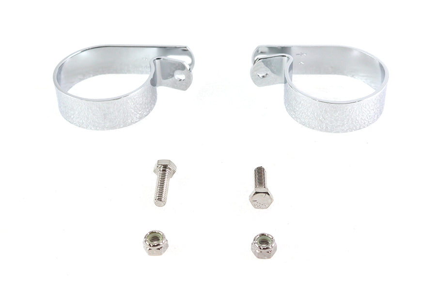 HARLEY Chrom 2-1/2 Zoll Auspuffschellen-Set Passend für 0- Custom, Anwendung