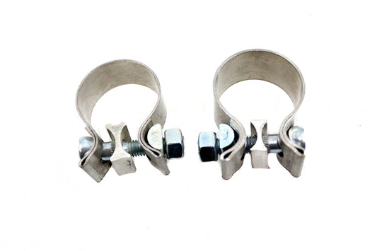 HARLEY 1-7/8 Zoll Endschellen-Set Edelstahl Passend für 0- Custom, Anwendungen für XL-Modelle