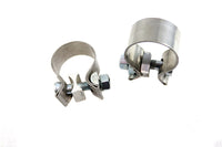 HARLEY 1-7/8 Zoll Endschellen-Set Edelstahl Passend für 0- Custom, Anwendungen für XL-Modelle
