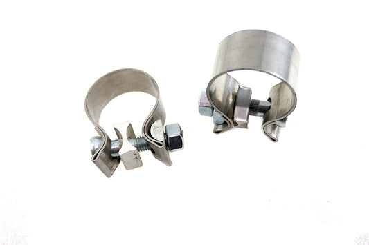HARLEY 1-7/8 Zoll Endschellen-Set Edelstahl Passend für 0- Custom, Anwendungen für XL-Modelle