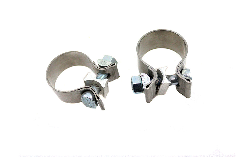 HARLEY 1-7/8 Zoll Endschellen-Set Edelstahl Passend für 0- Custom, Anwendungen für XL-Modelle