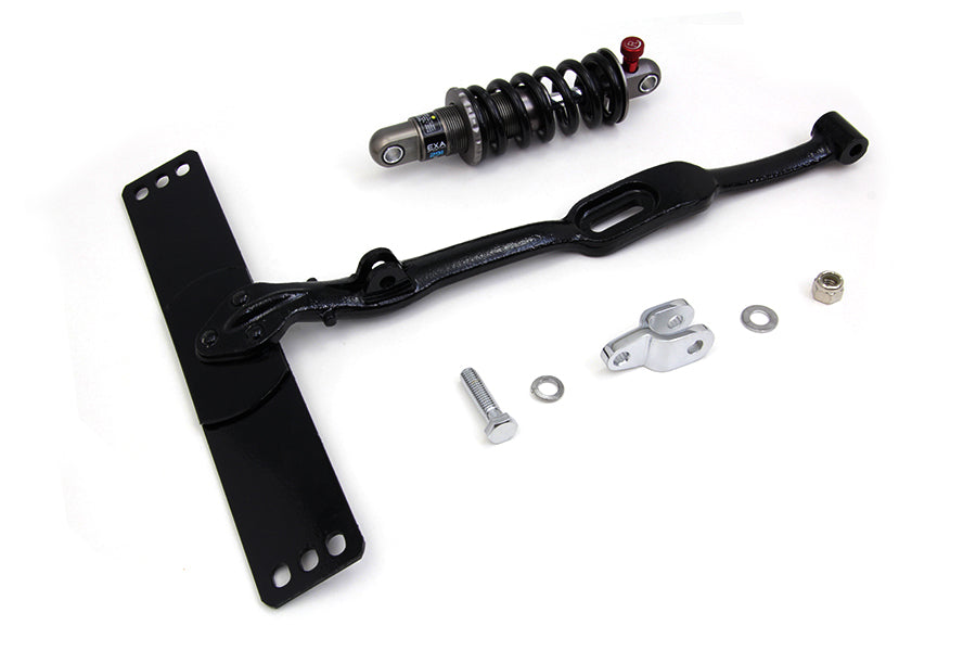 HARLEY Schwarzes Sitz-T-Stück mit Stoßdämpfer-Kit, passend für 1941-1980 FL, 1936-1952 W, 1936-1973 G,