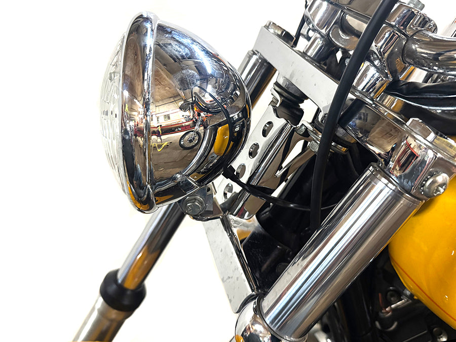 HARLEY Bates Scheinwerferhalterung unten Chrom Passend für 0- Kundenspezifisch, Anwendung