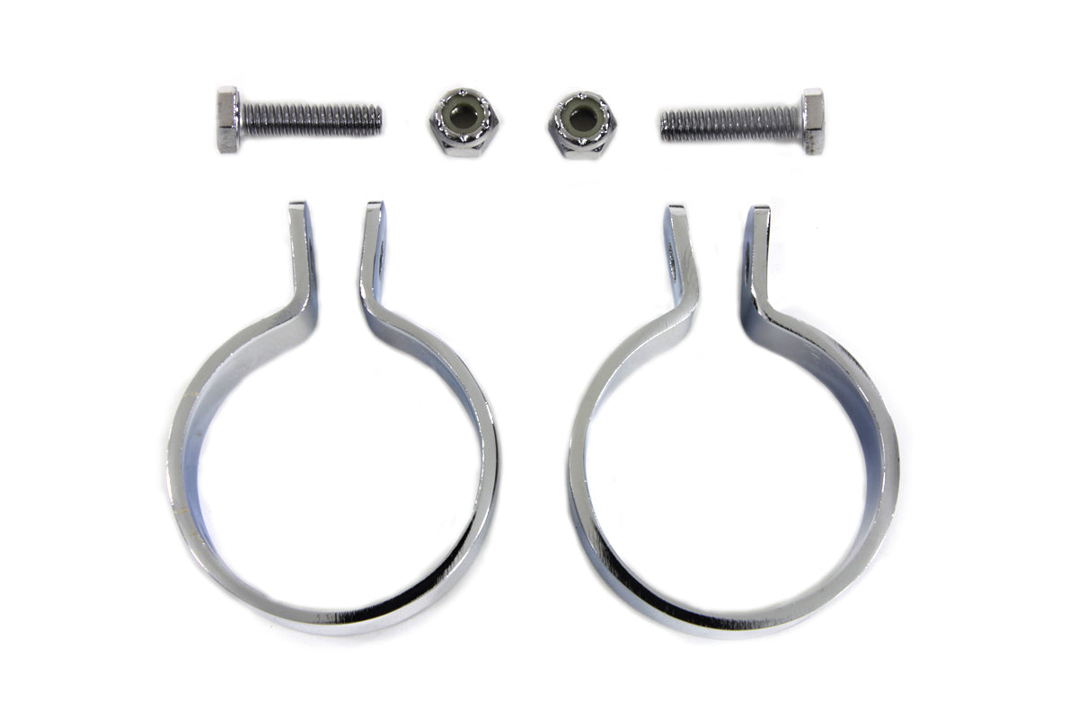 HARLEY Chrom 1-7/8 Zoll Schalldämpfer Endschellen Set Passend für 0- Custom, Anwendung
