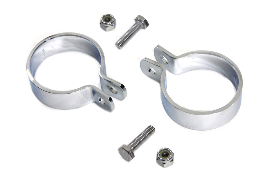 HARLEY Chrom 1-7/8 Zoll Schalldämpfer Endschellen Set Passend für 0- Custom, Anwendung