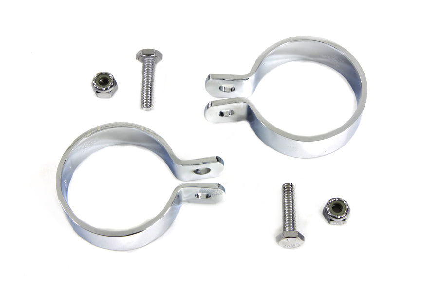 HARLEY Chrom 1-7/8 Zoll Schalldämpfer Endschellen Set Passend für 0- Custom, Anwendung