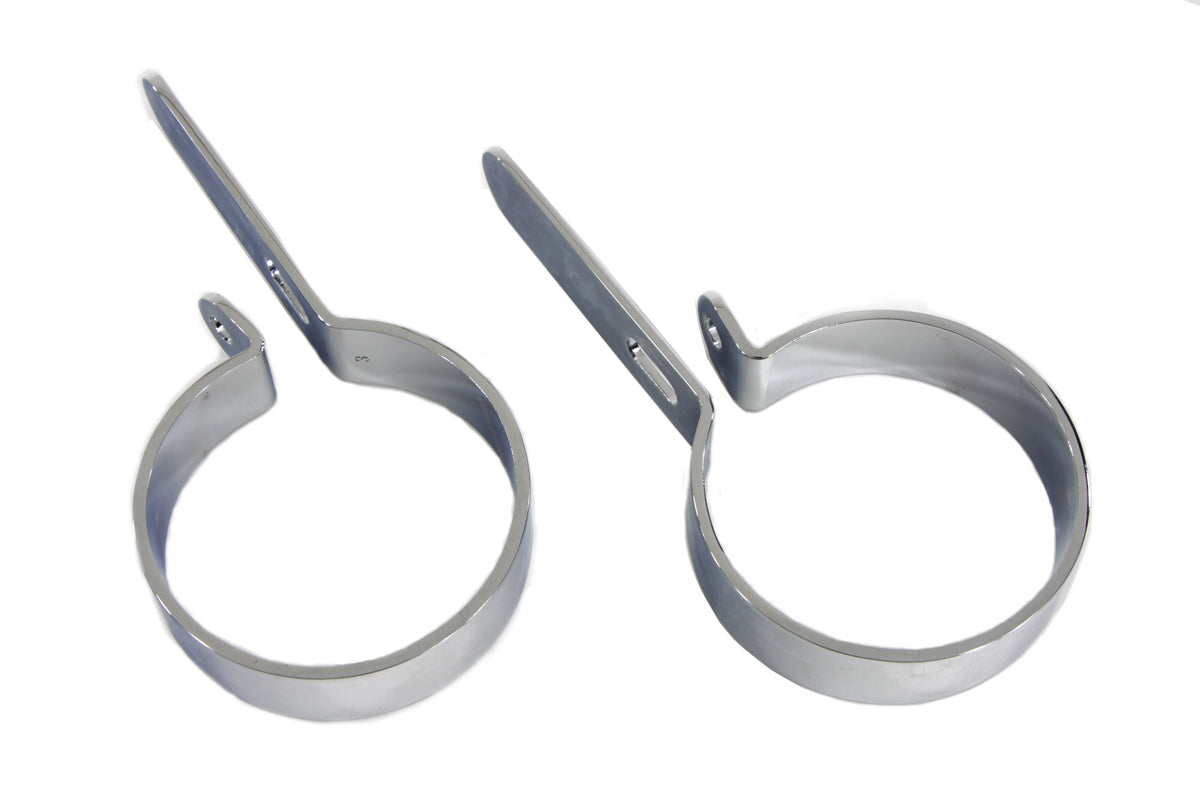 HARLEY Chrom 3 Zoll Auspuffhalterungsschellen-Set Passend für 0- Custom, Anwendung